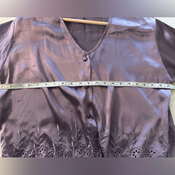 Vintage Victorias Secret Elegant “Satin”Pajama Set in Mauve Size Medium - Picture 7 of 11